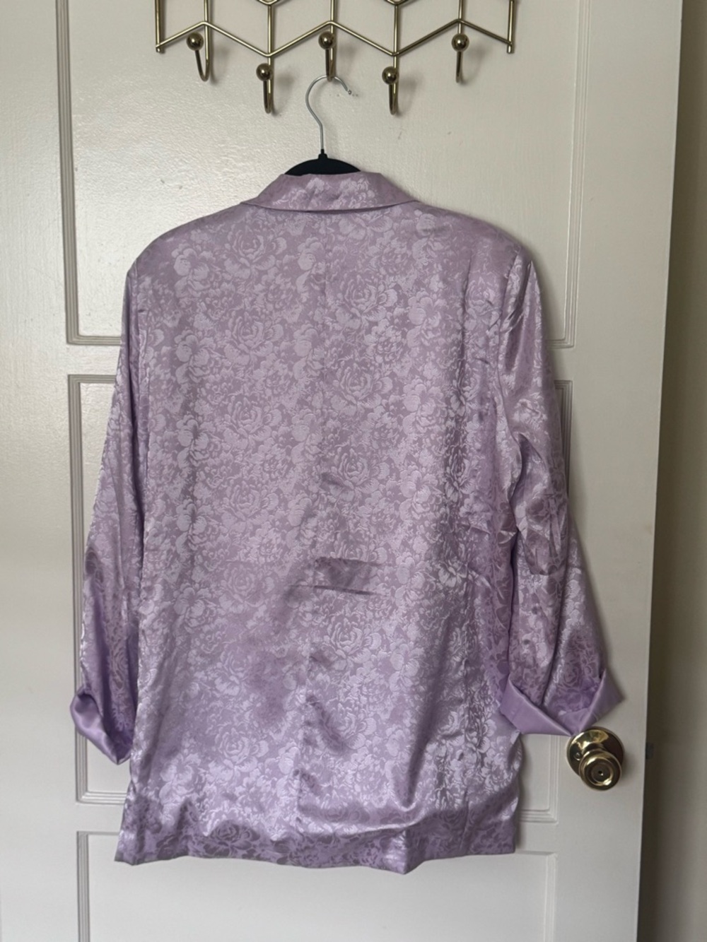 Dressed in LALA Lavender Satin Suit - Picture 3 of 6